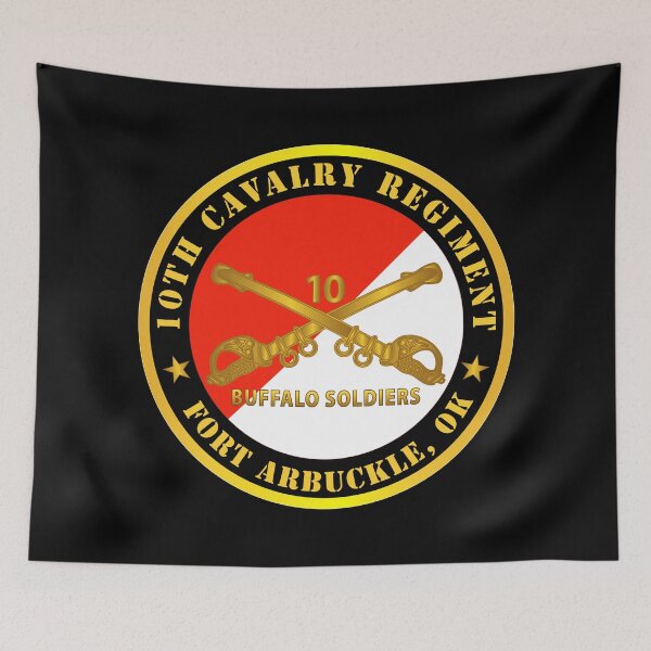 Item preview, Army - 10th Cavalry Regiment - Fort Arbuckle, OK - Buffalo Soldiers w Cav Branch designed and sold by Military Insignia Products.