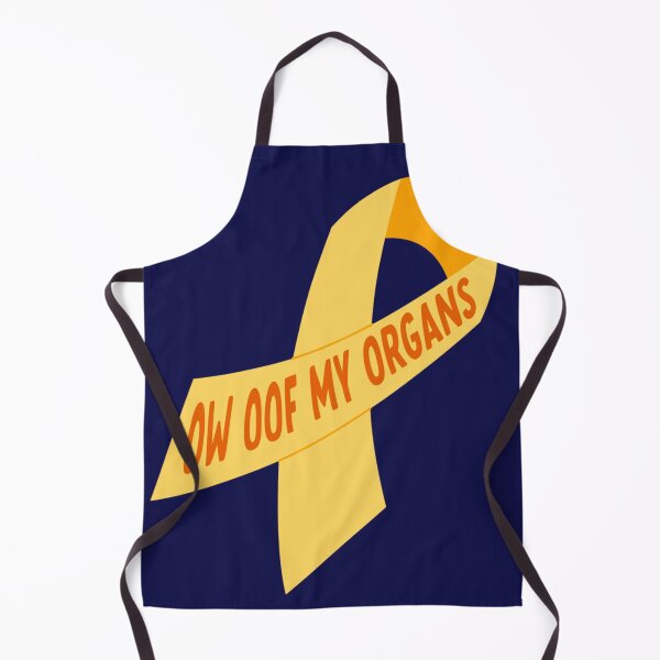Item preview, ow oof my organs endometriosis ribbon designed and sold by goblinbabe.