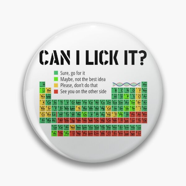 Item preview, Can I Lick It Periodic Table, Funny Chemistry, Elements Table, Science Chemistry Lab, Funny Chemistry designed and sold by Annietong.
