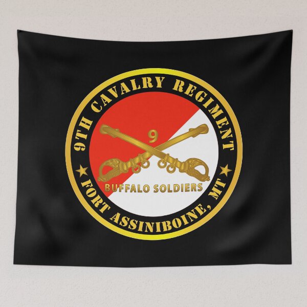 Item preview, Army - 9th Cavalry Regiment - Fort Assiniboine,  MT - Buffalo Soldiers w Cav Branch designed and sold by Military Insignia Products.