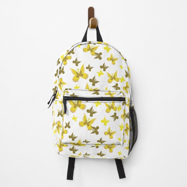 Item preview, Golden Garden Dance – Yellow & Olive Butterfly Pattern designed and sold by phatlizzardart.