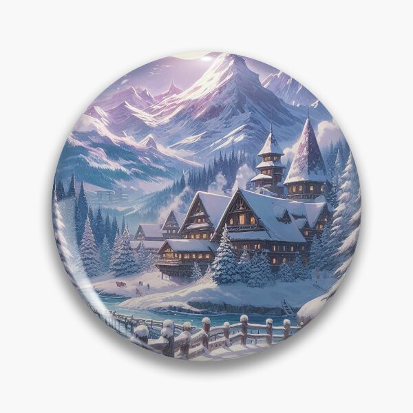 Item preview, A Beautiful Snow-Filled Night on the Mountain designed and sold by nikkolaus.