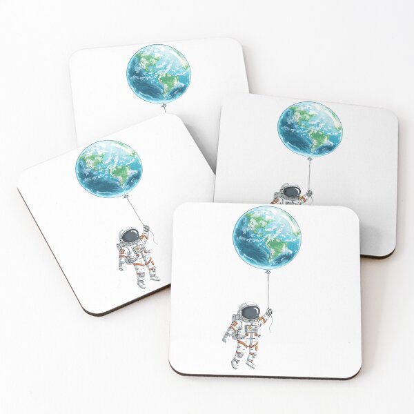 Item preview, "Astronaut on a Balloon Earth" designed and sold by MindfluxStudio.