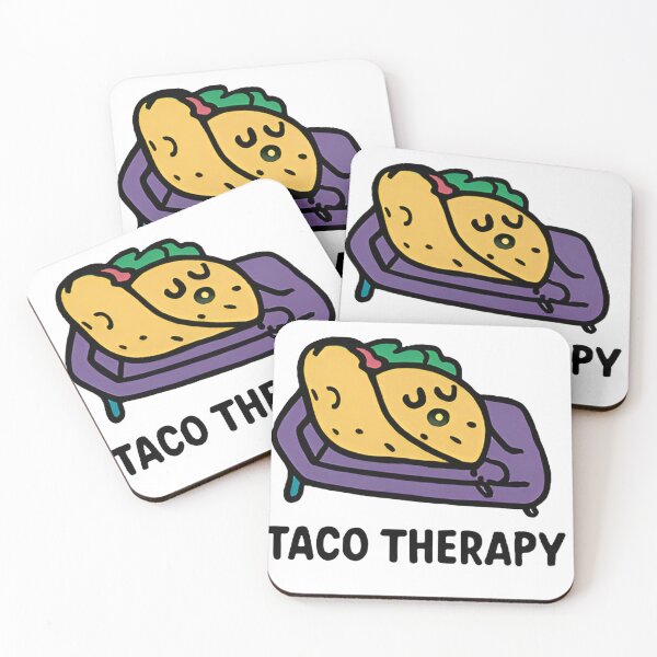 Item preview, Taco Therapy Funny Design designed and sold by VedantXStudio.