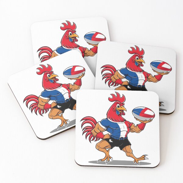 Item preview, French Rugby Rooster – Mascot Power Cartoon Art designed and sold by RAA-Logo-Image.