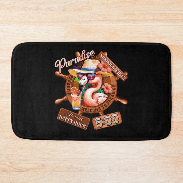 Item preview, Always Happy Hour in Paradise It's 5 o'clock Pink Flamingo Summer Vibes designed and sold by MindWave THC.