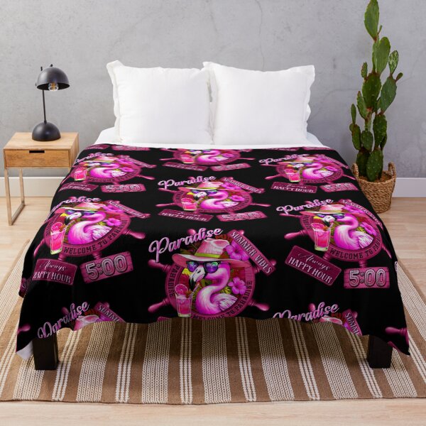 Item preview, Always Happy Hour in Paradise It's 5 o'clock Pink Flamingo Summer Vibes designed and sold by MindWave THC.