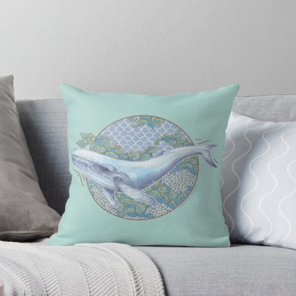 Whale vibrations Throw Pillow