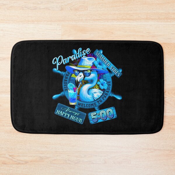 Item preview, Always Happy Hour in Paradise It's 5 o'clock Pink Flamingo Summer Vibes designed and sold by MindWave THC.
