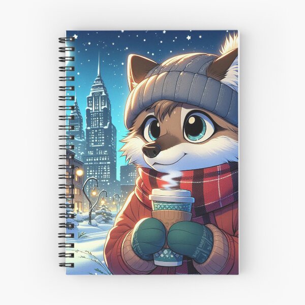 Item preview, Coffee Drinking Winter Coyote designed and sold by nikkolaus.