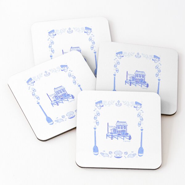 Item preview, Coastal house with sea shells and sailor  designed and sold by rizdrawings.