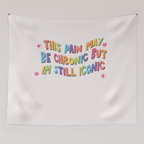 Item preview, this pain may be chronic but im still iconic designed and sold by goblinbabe.