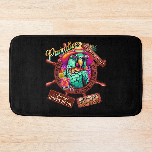 Item preview, Always Happy Hour in Paradise It's 5 o'clock Pink Flamingo Summer Vibes designed and sold by MindWave THC.
