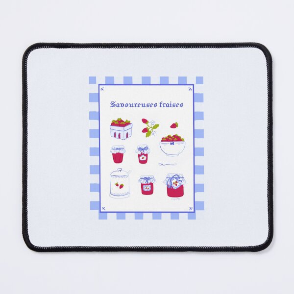 Item preview, Copie de Strawberry jam and white and blue dishes designed and sold by rizdrawings.