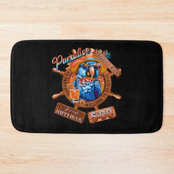 Item preview, Always Happy Hour in Paradise It's 5 o'clock Pink Flamingo Summer Vibes designed and sold by MindWave THC.