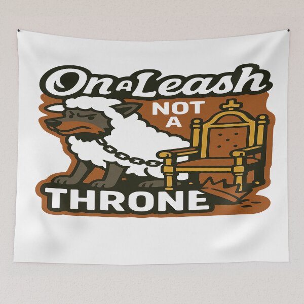 Item preview, On a Leash, Not a Throne – Bold Christian Truth Sticker designed and sold by Lynzirapp.