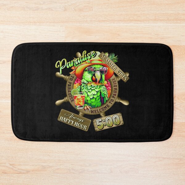 Item preview, Always Happy Hour in Paradise It's 5 o'clock Pink Flamingo Summer Vibes designed and sold by MindWave THC.