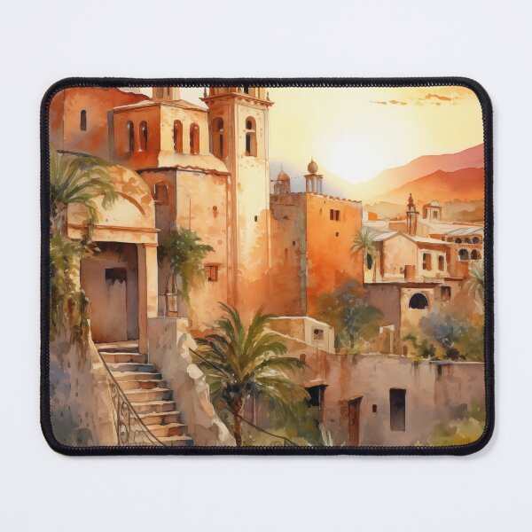 Item preview, Golden Sunset Over a Colonial Mexican Village designed and sold by Anuchartl.
