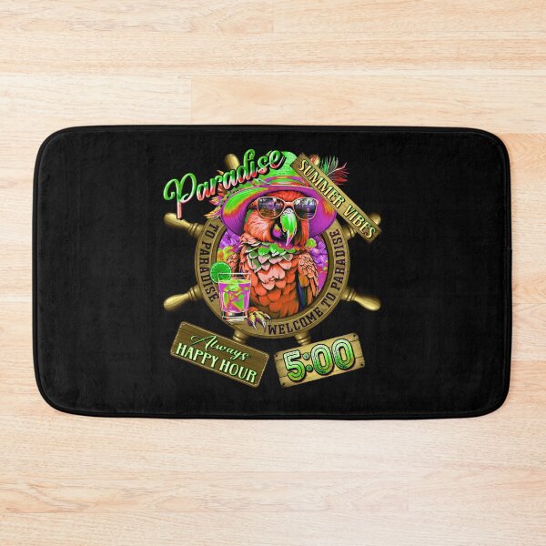 Item preview, Always Happy Hour in Paradise It's 5 o'clock Pink Flamingo Summer Vibes designed and sold by MindWave THC.