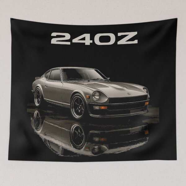 Item preview, Datsun 240Z Fairlady Z Classic JDM Sports Car – Blackout Reflection  designed and sold by TheArtOfCar.