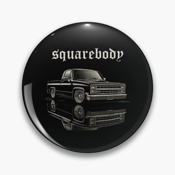 Item preview, Chevy Squarebody C10 Slammed Pickup Truck – Black Lowrider Reflection  designed and sold by TheArtOfCar.