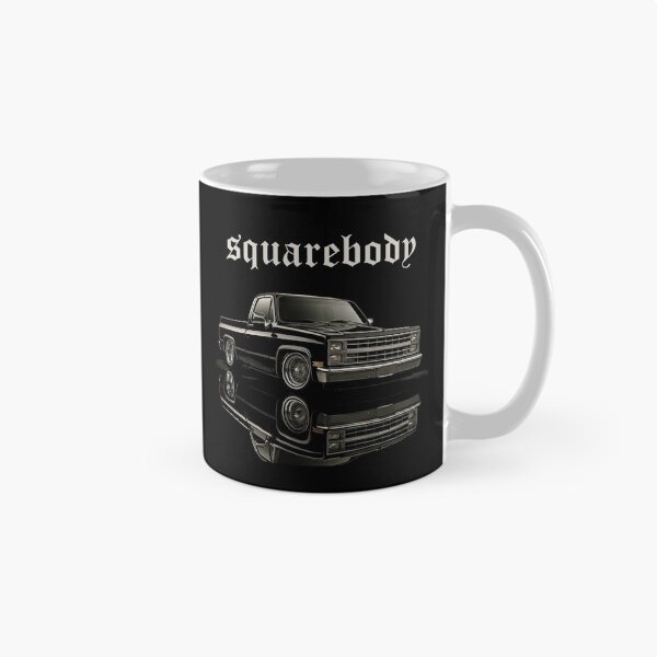 Item preview, Chevy Squarebody C10 Slammed Pickup Truck – Black Lowrider Reflection  designed and sold by TheArtOfCar.