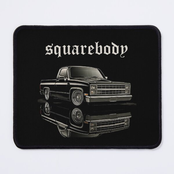 Item preview, Chevy Squarebody C10 Slammed Pickup Truck – Black Lowrider Reflection designed and sold by TheArtOfCar.