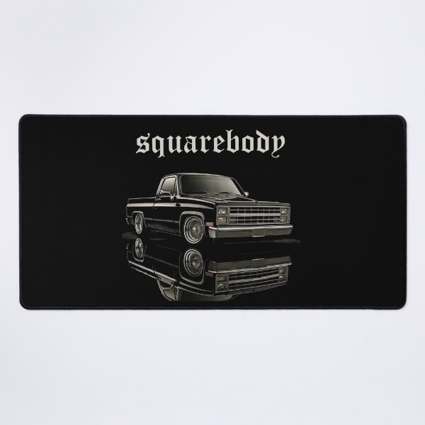 Item preview, Chevy Squarebody C10 Slammed Pickup Truck – Black Lowrider Reflection  designed and sold by TheArtOfCar.