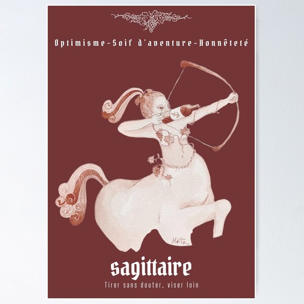 Item preview, Oeno-Astrology: Sagittarius in Wine designed and sold by vinsurtoile.