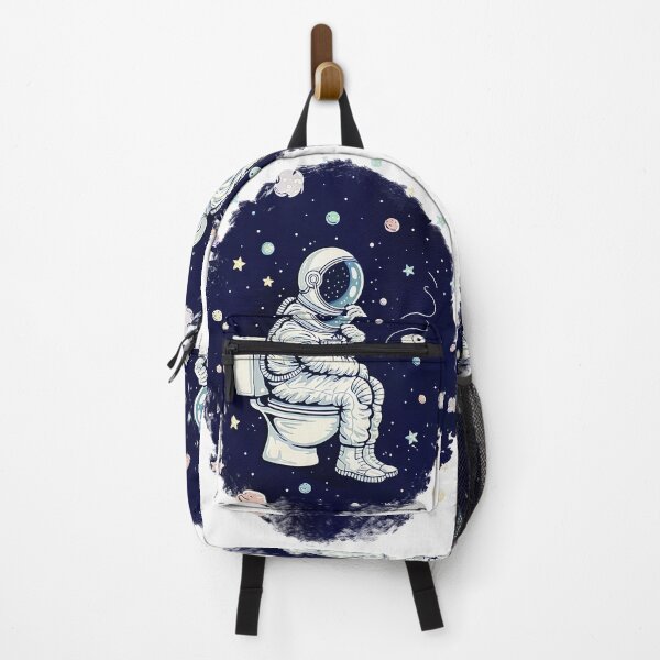 Item preview, Astronaut on Toilet in Space – Funny Cosmic Thinking Moment Illustration designed and sold by Sepinik.
