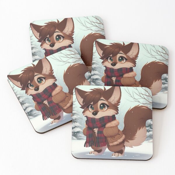 Item preview, Young Brown Coyote Wandering in the Snow designed and sold by nikkolaus.