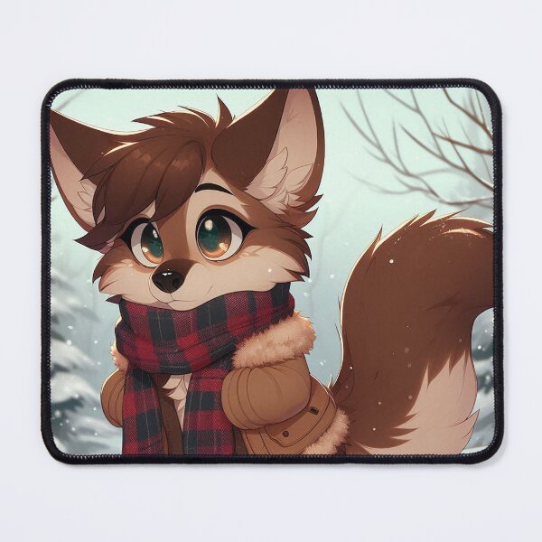Item preview, Young Brown Coyote Wandering in the Snow designed and sold by nikkolaus.
