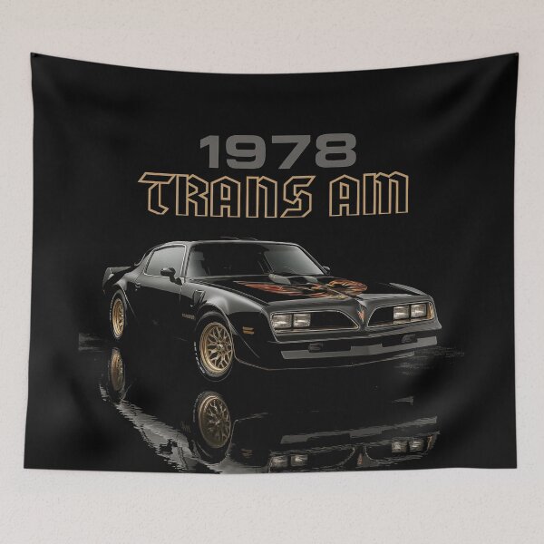 Item preview, 1978 Trans Am Firebird Black and Gold Muscle Car Reflection designed and sold by TheArtOfCar.
