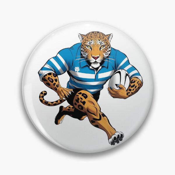 Item preview, Jaguar Rugby Player – Argentina Los Pumas Cartoon Mascot designed and sold by RAA-Logo-Image.