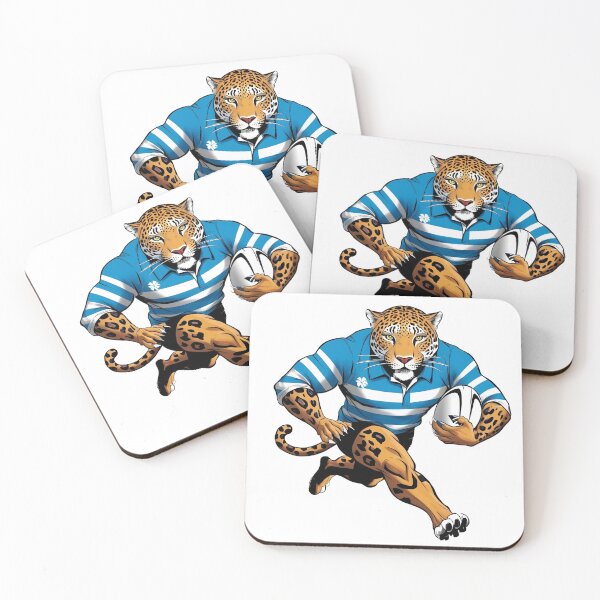 Item preview, Jaguar Rugby Player – Argentina Los Pumas Cartoon Mascot designed and sold by RAA-Logo-Image.