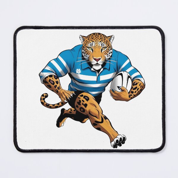 Item preview, Jaguar Rugby Player – Argentina Los Pumas Cartoon Mascot designed and sold by RAA-Logo-Image.