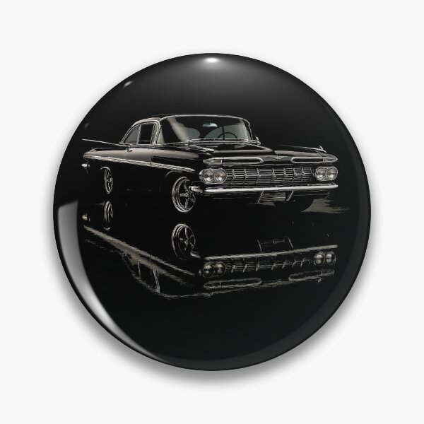 Item preview, 1959 Chevrolet Impala Black Lowrider Classic Car – Chrome Reflection designed and sold by TheArtOfCar.