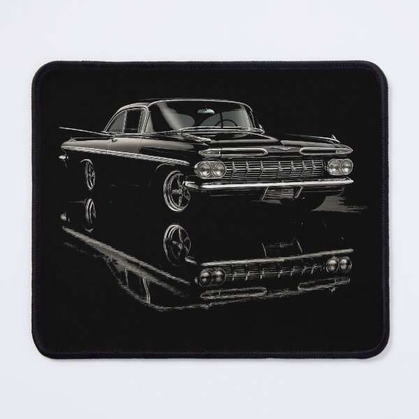 Item preview, 1959 Chevrolet Impala Black Lowrider Classic Car – Chrome Reflection designed and sold by TheArtOfCar.