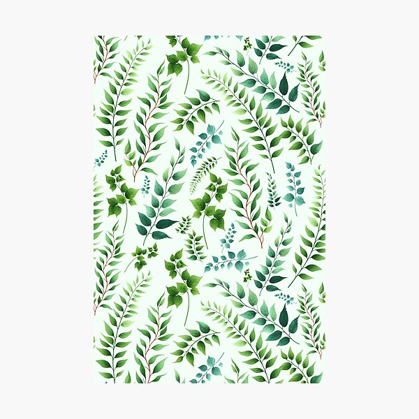 Item preview, Greenery Botanical Print Mint Green designed and sold by SilverPegasus.