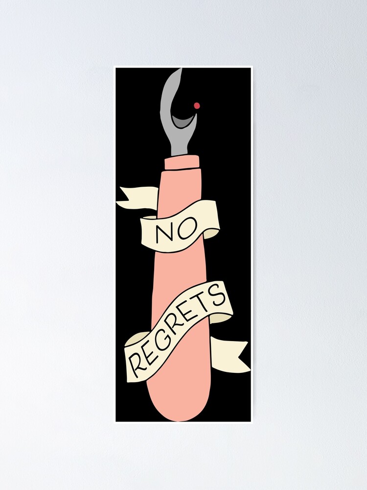 "No Regrets Seam Ripper" Poster for Sale by Nataliatcha Redbubble