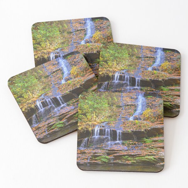 Item preview, At The Bottom Of Tom Branch Falls In Autumn North Carolina designed and sold by LisaWootenPhoto.