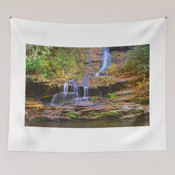 Item preview, At The Bottom Of Tom Branch Falls In Autumn North Carolina designed and sold by LisaWootenPhoto.