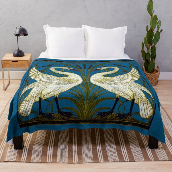 Item preview, Walter Crane Swans and Rushes or Cattails designed and sold by Pixelchicken.