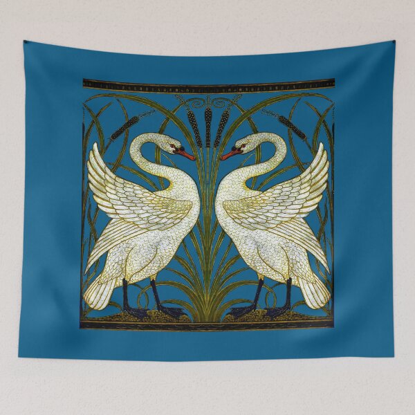 Item preview, Walter Crane Swans and Rushes or Cattails designed and sold by Pixelchicken.