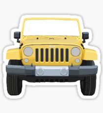 yellow jeep Sticker