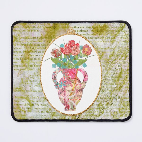 Item preview, Flowers in Vintage Vase Collage designed and sold by MarcyBrennanArt.