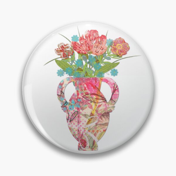 Item preview, Flowers in Vintage Vase Collage designed and sold by MarcyBrennanArt.