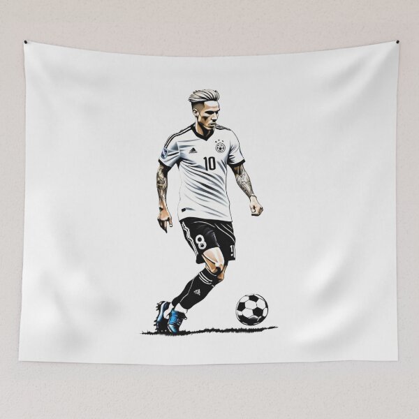 Item preview, football, soccer player, athlete, game, player, ball designed and sold by DonnaBlankaArt.