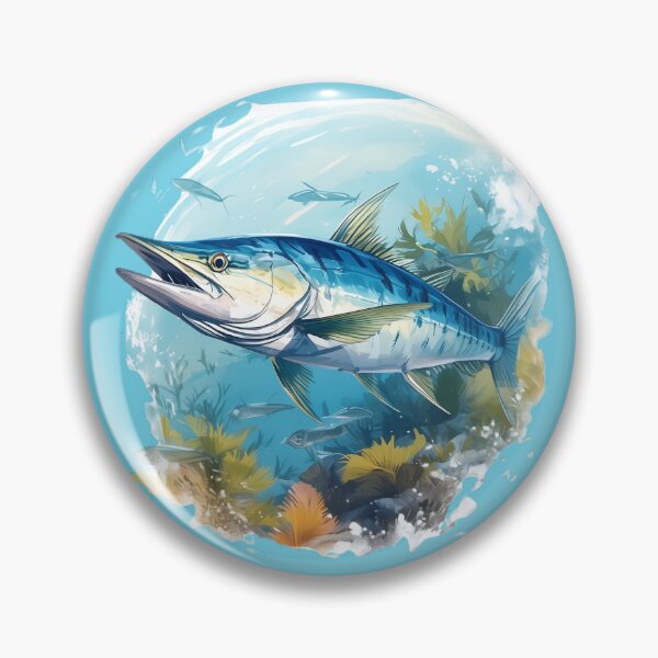 Item preview, Barracuda Fish Watercolor designed and sold by BeachBreezyVA.