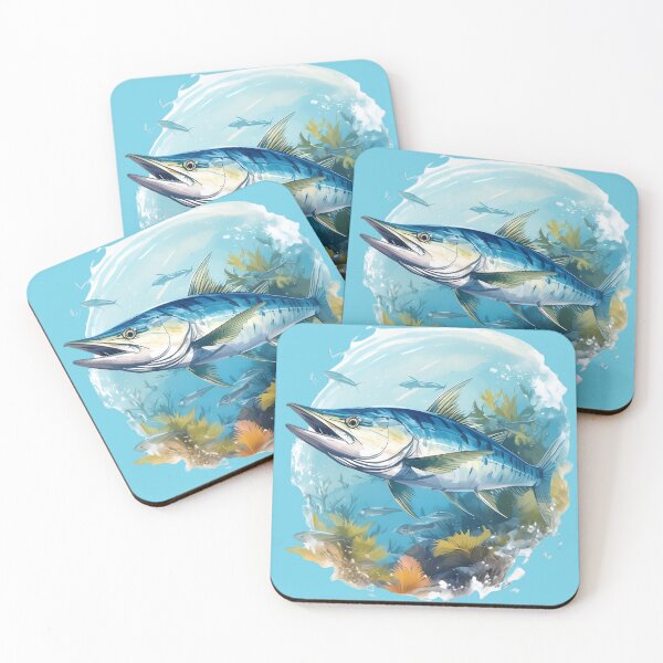 Item preview, Barracuda Fish Watercolor designed and sold by BeachBreezyVA.